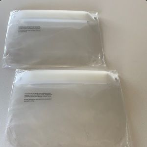 2 plastic face sheilds